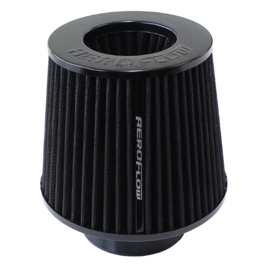 Universal Tapered 3" Clamp-On Filter - Black - 5 in H x 6 in  Base OD x 4.724 in Top OD