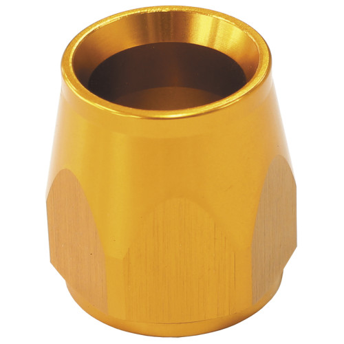 PTFE Style Hose End Socket -8AN - Gold Finish. Suit 200 & 570 Series Fittings Only