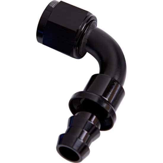 400 Series Push Lock 90° Hose End -10AN - Black Finish. Suits 400 Series Hose