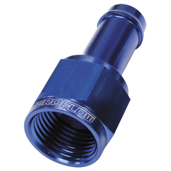 Straight Hose Barb 3/8" to -6AN Female - Blue Finish Straight Hose Barb 3/8" to -6AN Female - Blue Finish