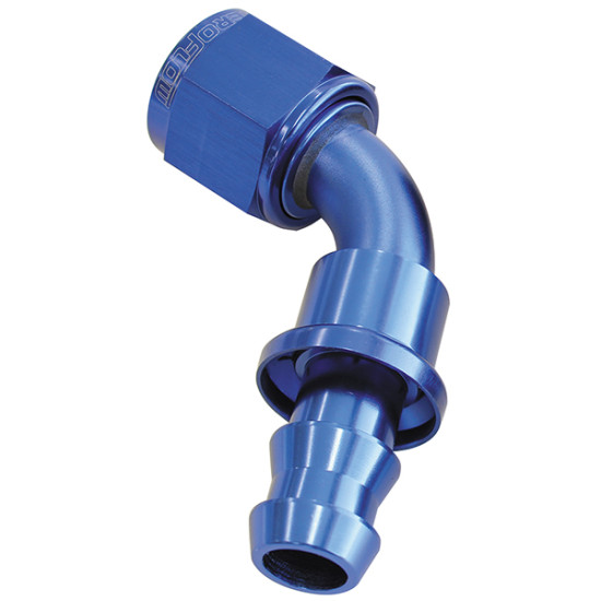 400 Series Push Lock 60° Hose End -10AN - Blue Finish. Suits 400 Series Hose