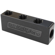 Compact Distribution Block - 1 In - 6 Out, All Ports 1/8"NPT, Black Finish