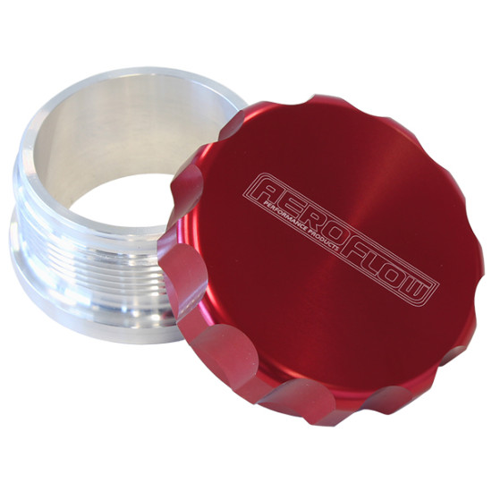 3" Billet Aluminium Weld-On Filler with Red Cap -