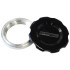 Low Profile Billet Aluminium Filler Cap & Bung - 2" Female weld-on bung - Black Cap