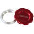 Low Profile Billet Aluminium Filler Cap & Bung - 2" Female weld-on bung - Red Cap