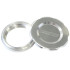 Low Profile Billet Aluminium Filler Cap & Bung - 3" Female weld-on bung - Silver Cap
