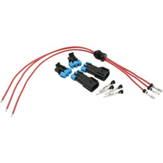 3 Wire Electrical Terminal Bulkhead Sold Single with Positive (Red) Wires to Suit Aeroflow Billet Triple Pump Hanger