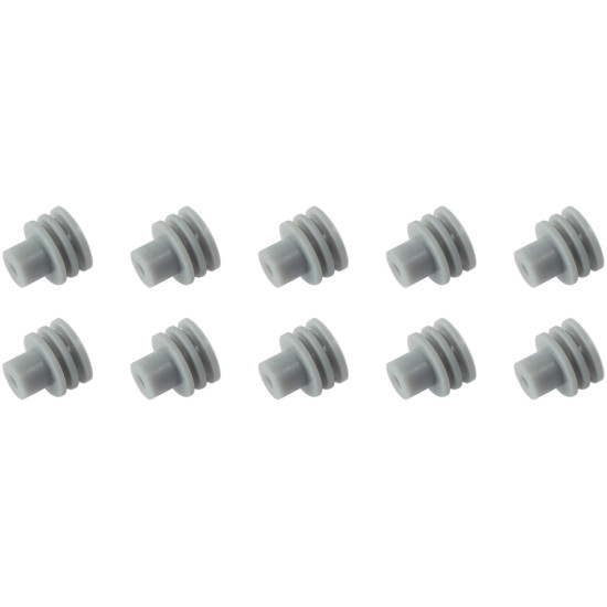 Replacement Weatherpack Wire Seal - Grey Suit 18-20 AWG Wire, 10-Pack