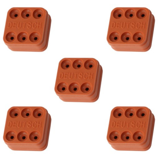 Replacement WeatherTight Wire Seal - Suit 6 Pin Connector With 14 AWG Wire, 5-Pack