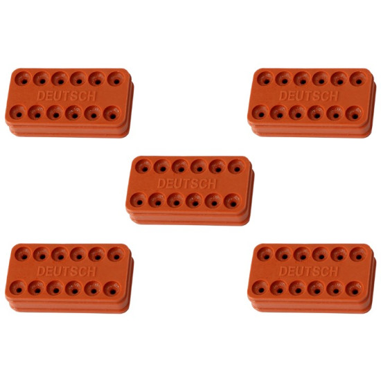 Replacement WeatherTight Wire Seal - Suit 12 Pin Connector With 14 AWG Wire, 5-Pack