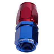500 / 550 Series Cutter Style One Piece Full Flow Swivel Straight Hose End -8AN - Blue/Red Finish