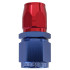 550 Series Cutter Style One Piece Straight Stepped Hose End -12AN to -16 Hose - Blue/Red Finish