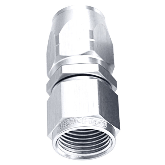 500 / 550 Series Cutter Style One Piece Full Flow Swivel Straight Hose End -16AN - Silver Finish