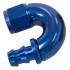 510 Series Full Flow Tight Radius Push Lock 180° Hose End -10AN - Blue Finish. Suit 400 Series Hose