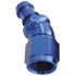 510 Series Full Flow Tight Radius Push Lock 30° Hose End -10AN - Blue Finish. Suit 400 Series Hose