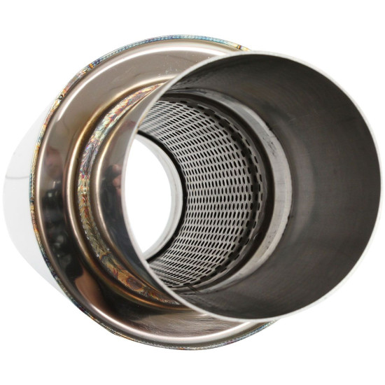 5500 Series Stainless Steel 3" Round Muffler 3" Inlet, 18" Length, 6" Diameter, 5" Tip