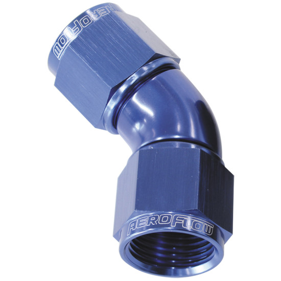 45° Full Flow Female Coupler -20AN - Blue Finish 45° Full Flow Female Coupler -20AN - Blue Finish