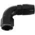 570 Series One-Piece Full Flow 90° Hose End -8AN - Black Finish. Suit 200 Series PTFE Hose