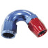 570 Series One-Piece Full Flow 150° Hose End -3AN -  Blue/Red Finish. Suit 200 Series PTFE Hose