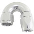 570 Series One-Piece Full Flow 180° Hose End -3AN -  Silver Finish. Suit 200 Series PTFE Hose