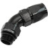 ORB Taper Swivel 45° Hose End -8 ORB to -6AN Black Finish. Suit 200 & 250 Series Hose