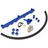 Nissan S14 and S15 SR20 Billet EFI Fuel Rail - Blue Suit 14mm Short Length Fuel Injectors, -8ORB Ports
