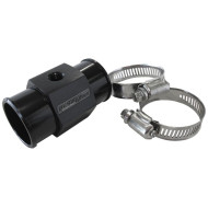 Radiator Hose Temperature Sender Adapter - 1-11/32" (34mm) O.D., with 1/8" NPT port, Black finish