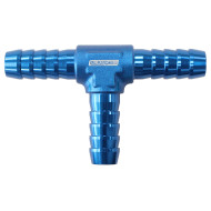 Aluminium Barb T-Piece - Blue - 5/32" (4mm)