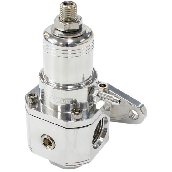 Adjustable 3 Port 800hp Billet Fuel Pressure Regulator 20-60 psi - Carb or EFI - Polished Finish