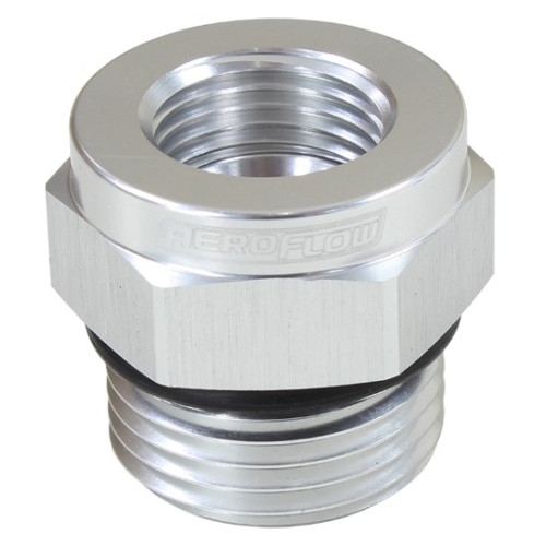 Temperature Probe Adapter - Silver - -10 ORB To 5/8" -18 Thread