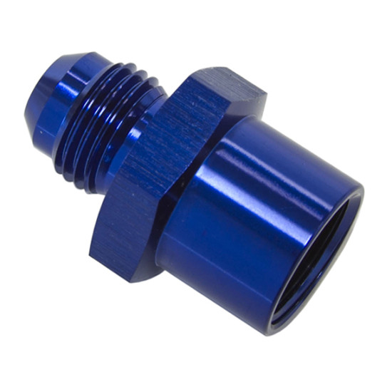 Metric Female O-Ring Seal to AN Adapter M16 x 1.5 to -6AN - Use with OEM Hard Lines, Blue finish