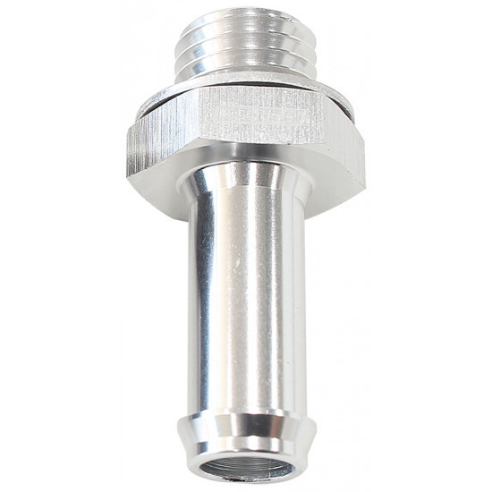 Barb EFI Fuel Pump Adapter M14 x 1.5mm to 3/8" - Silver Finish
