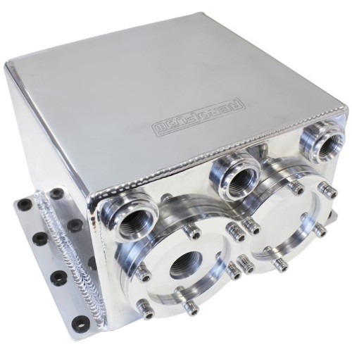 Dual EFI Pump Surge Tank - Polished - 3.8 Litre, Use With AF49-1014 Fuel Pump