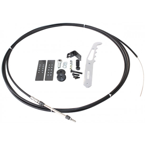 Parachute Release Cable Kit - With Chrome Handle & Black Accessories