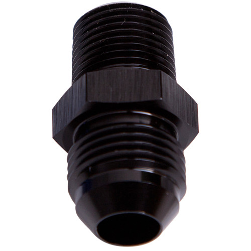 NPT to Straight Male Flare Adapter 3/8" to -4AN - Black Finish