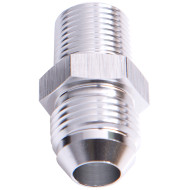 NPT to Straight Male Flare Adapter 1/8" to -4AN - Silver Finish