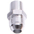 NPT to Straight Male Flare Adapter 1/8" to -4AN - Silver Finish