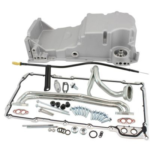 GM LS Cast Aluminium Standard Replacement Front Sump Oil Pan Suit GM LS Series, Holden Commodore VZ OEM Style