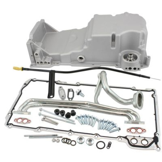 GM LS Cast Aluminium Standard Replacement Front Sump Oil Pan Suit GM LS Series, Holden Commodore VZ OEM Style