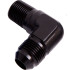 90° NPT to Male Flare Adapter 1/8" to -4AN - Black Finish