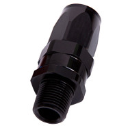 Male NPT Taper Swivel Straight Hose End 1/8" to -6AN - Black Finish
