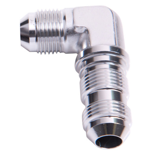 90° AN Bulkhead -4AN -  Silver Finish