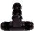 Bulkhead AN Tee -4AN - Black Finish. Bulkhead Nuts Sold Separately
