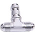 Bulkhead AN Tee -6AN - Silver Finish. Bulkhead Nuts Sold Separately