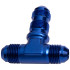 Bulkhead AN Tee -8AN - Blue Finish. Bulkhead Nuts Sold Separately