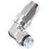 ORB Taper Swivel 90° Hose End -8 ORB to -8AN -  Silver Finish