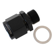 Male M14 x 1.5 to Female -10AN Swivel Adapter - Supplied With Washer, Black Finish