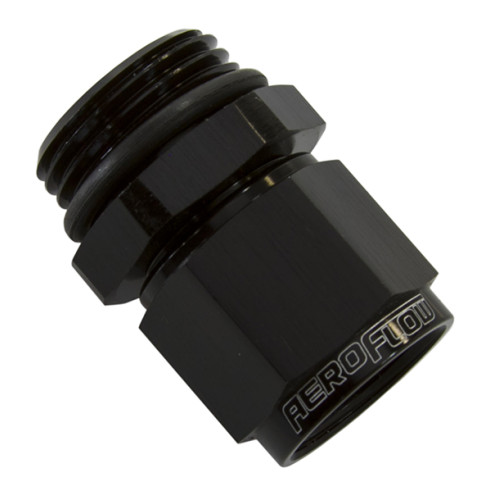 Male -6 ORB to Female -6AN Swivel Adapter - Black Finish