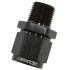 Male NPT to Female AN Straight Fitting 3/8" to -8AN - Black Finish