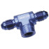 Male Tee with Female 1/8" -3AN - Blue Finish